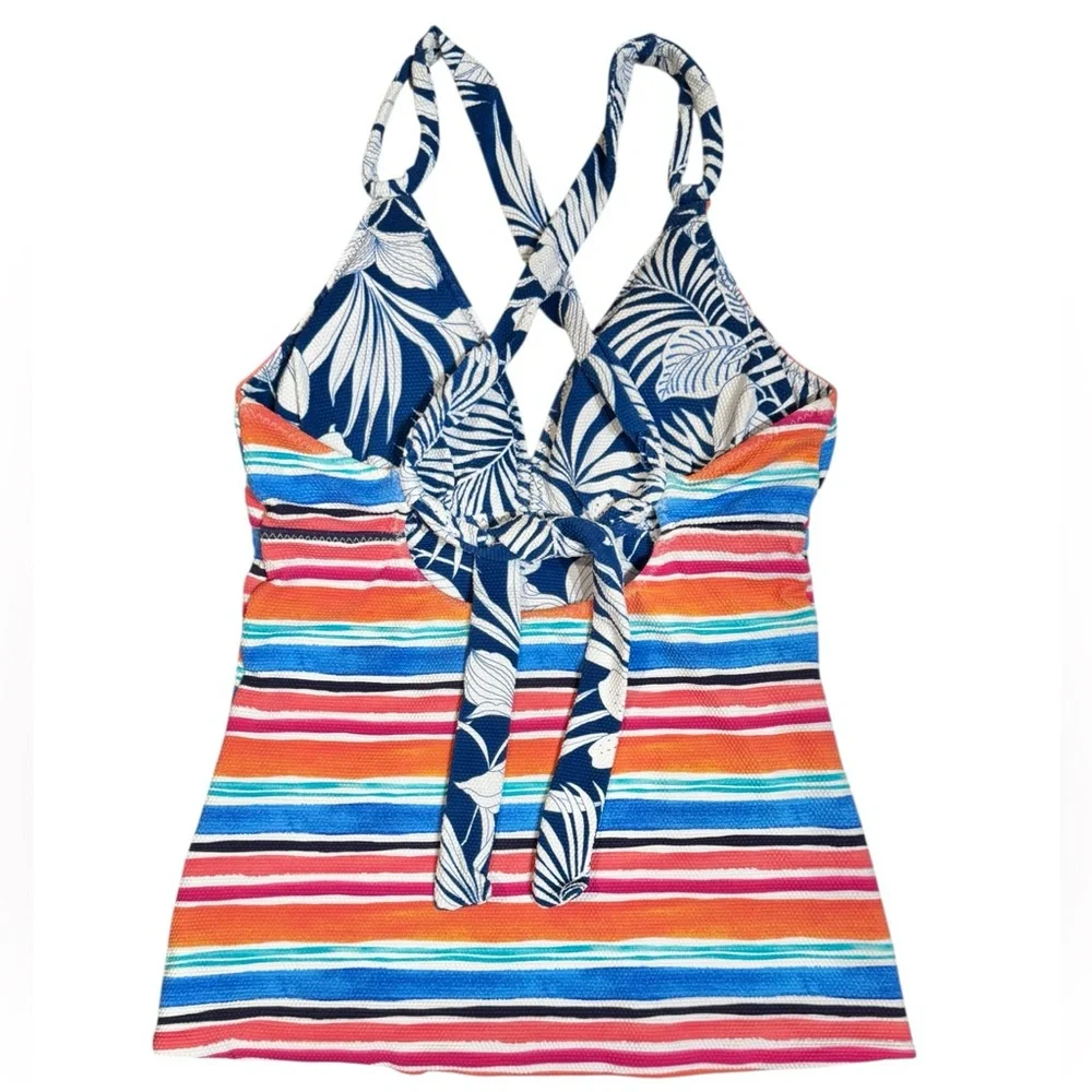 Tommy Bahama Island Cays Blooms Reversible Crossback Tankini Top
